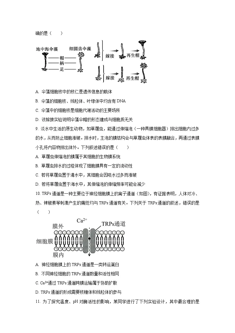 【生物】广西壮族自治区河池市2025-2026学年高一上学期12月联考试题(学生版)第3页