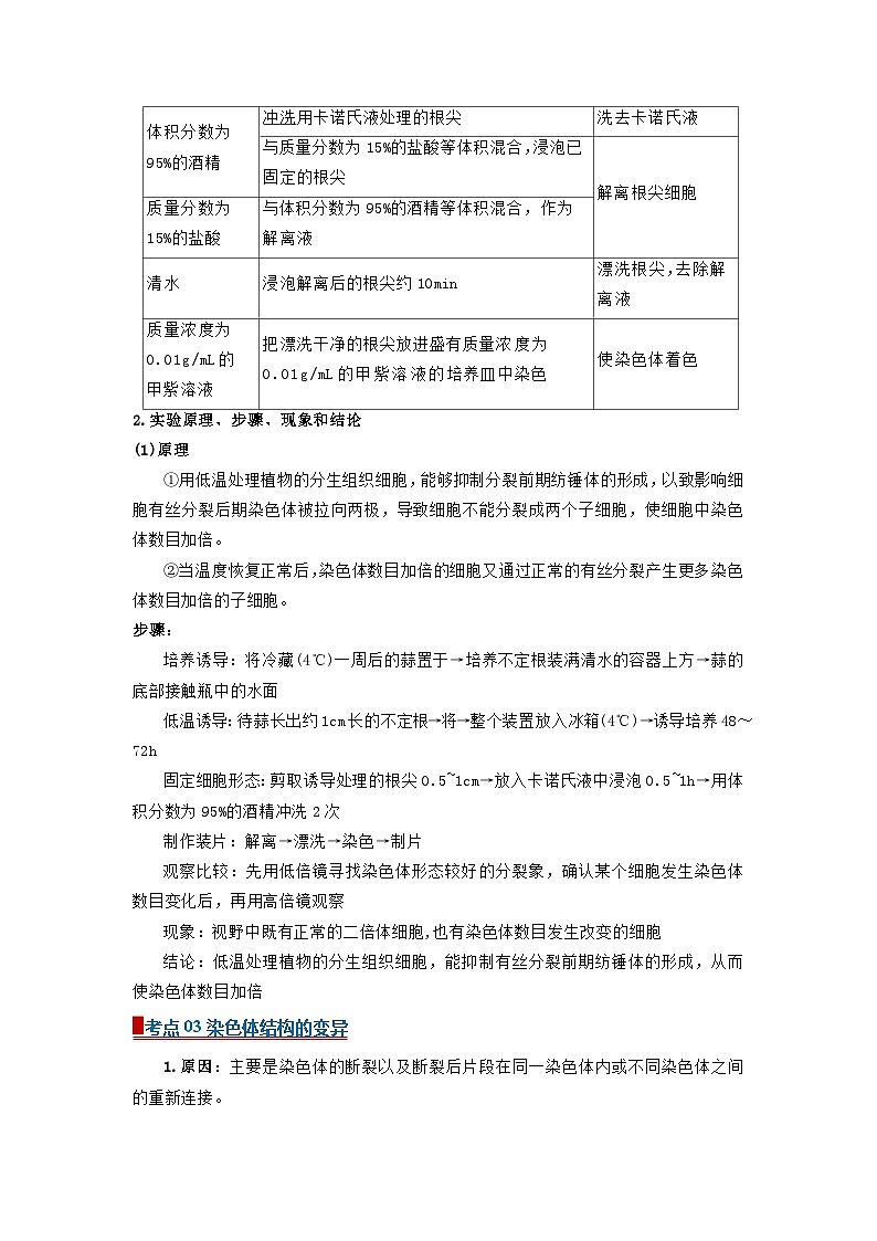 第五章第二节 染色体变异 2025-2026学年高中生物必修二同步讲义(解析版)第3页