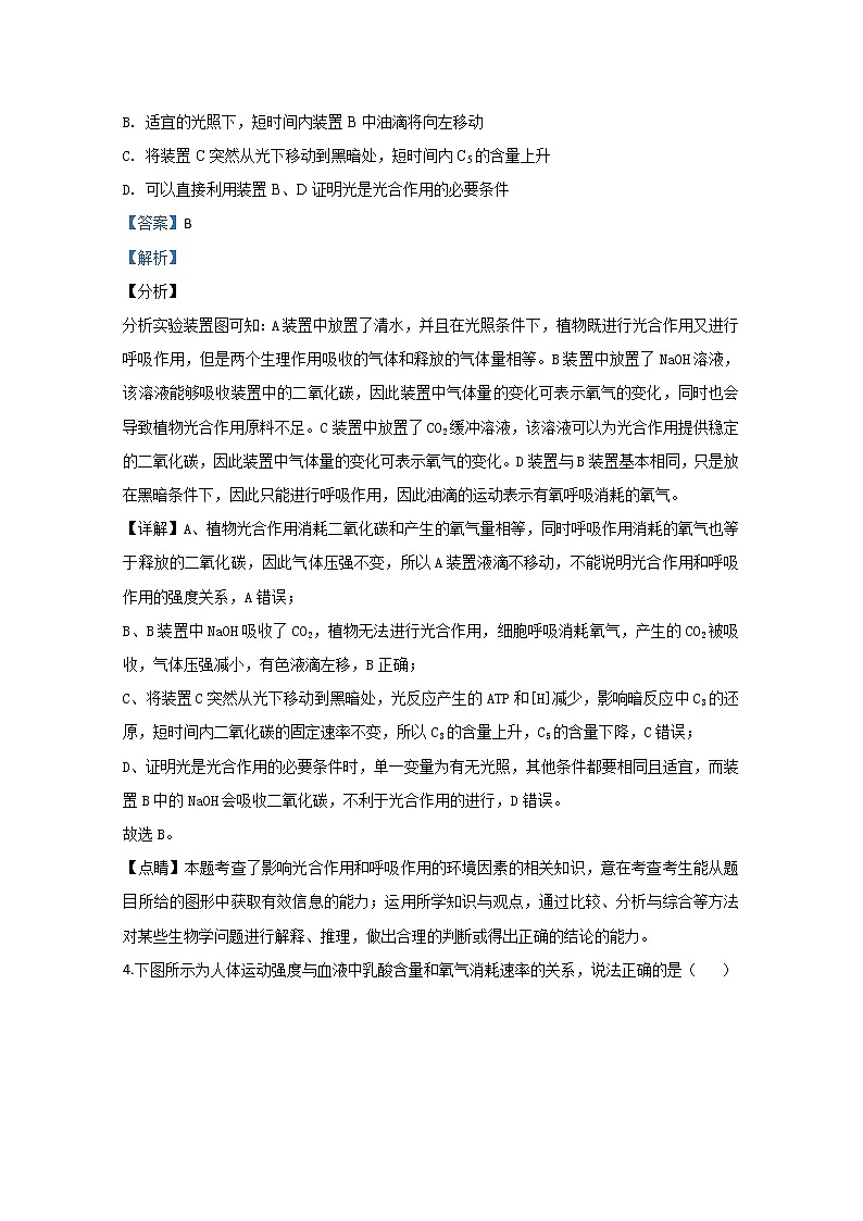 天津市一中2020届高三上学期第三次月考生物试题03