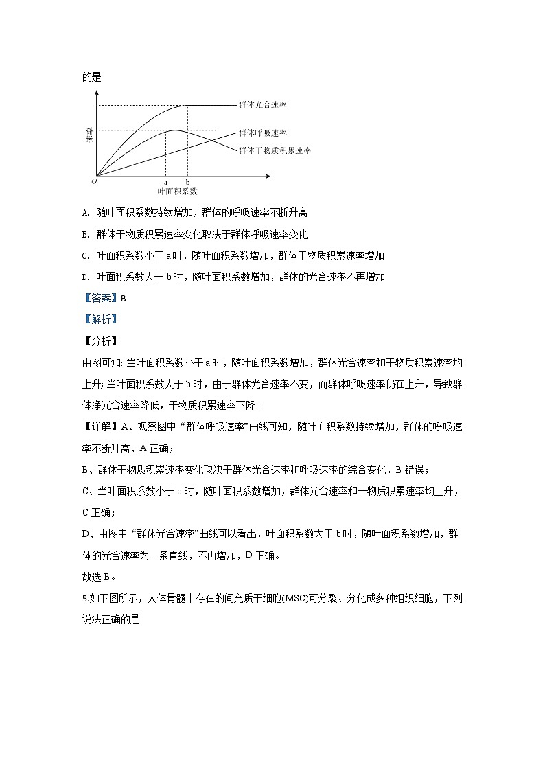 北京市通州区2020届高三上学期期末考试生物试题03