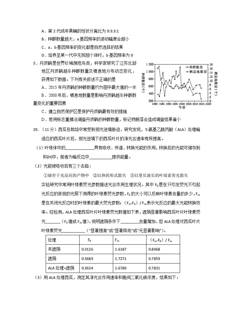 江西省南昌市八一中学2020届高三第三次模拟生物试题第3页