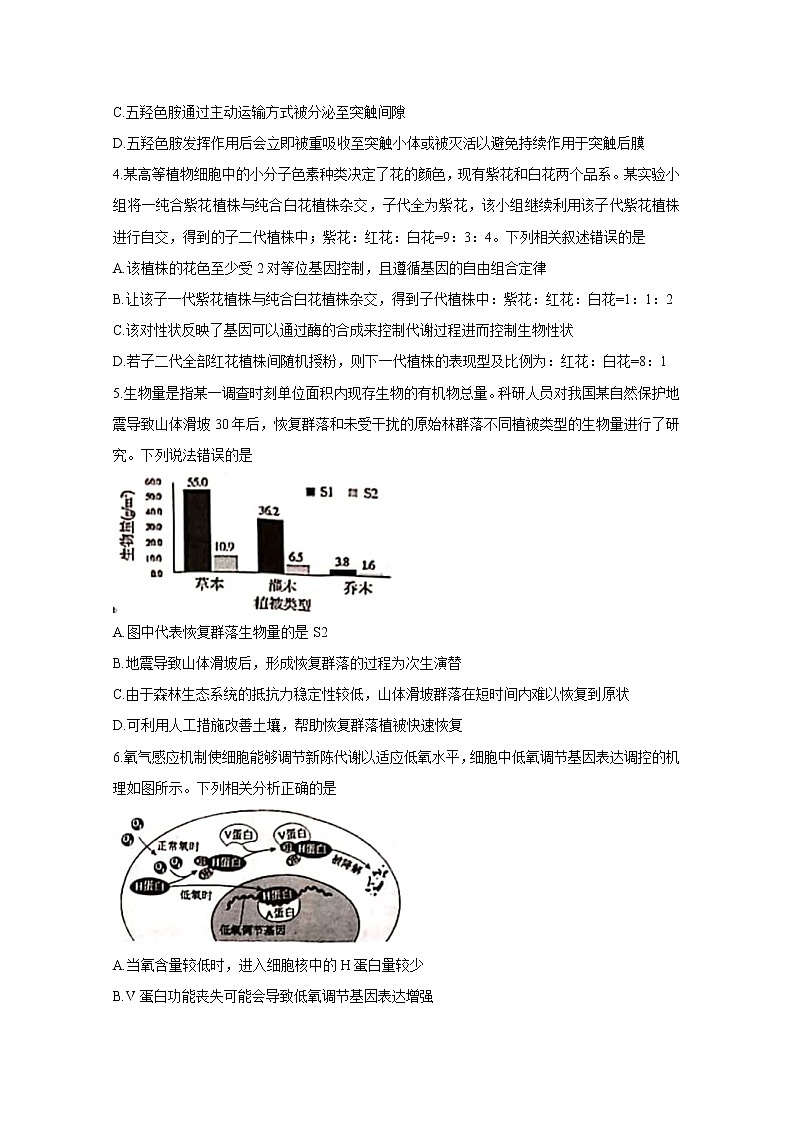 江西省宜春市2020届高三5月模拟考试 生物02