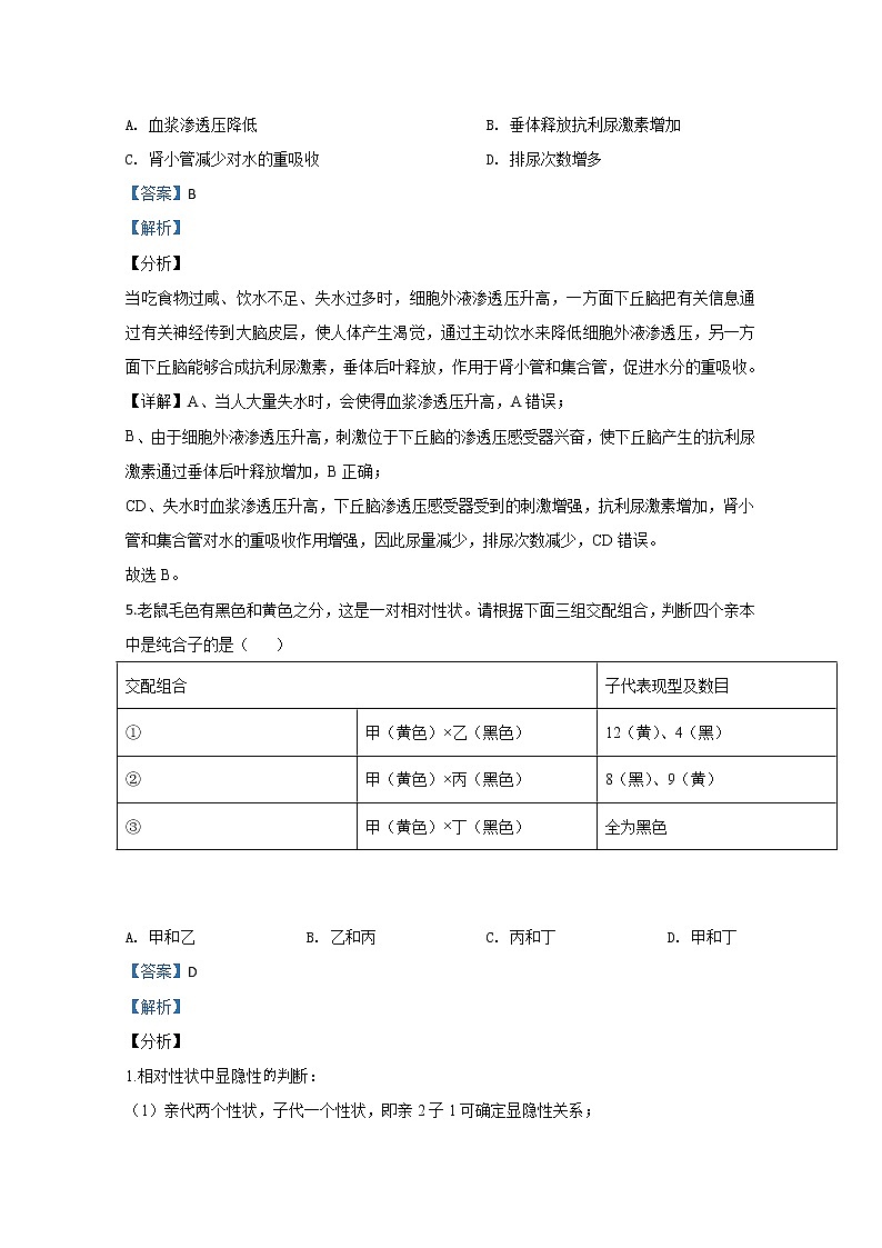 宁夏银川市六盘山高级中学2020届高三第一次模拟考试生物试题第3页