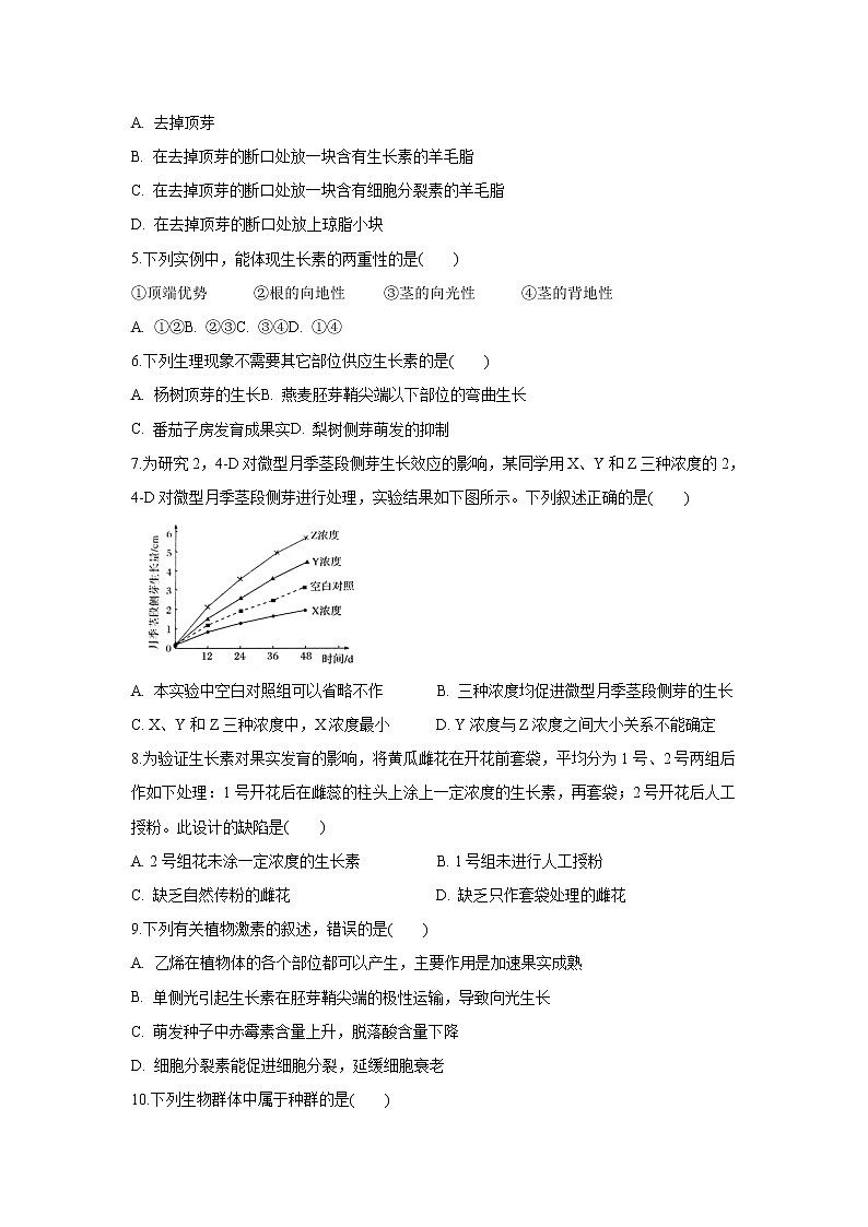 【生物】江西省靖安中学2019-2020学年高二4月线上考试试题02