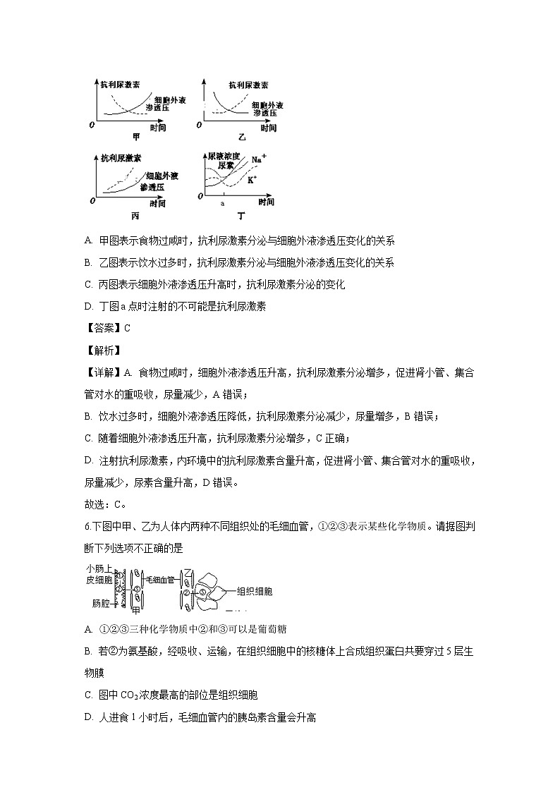 【生物】山西省长治市二中2019-2020学年高二上学期期中考试试题(解析版)03