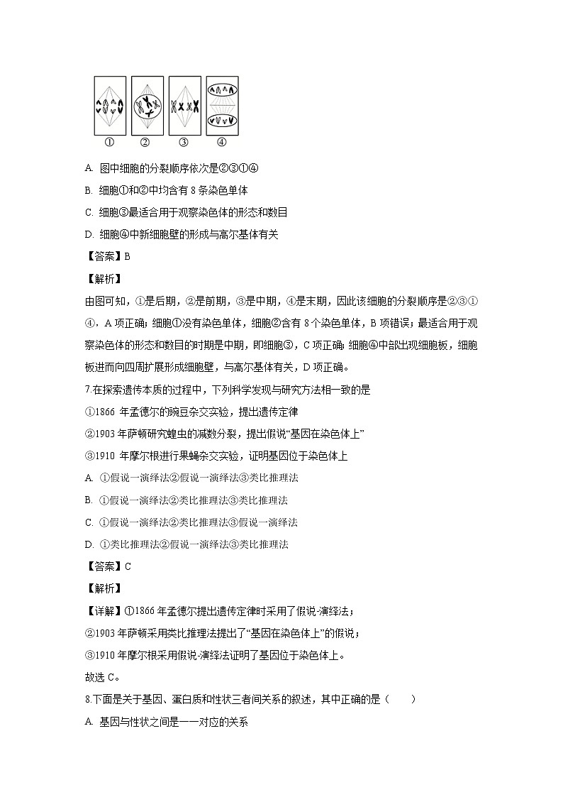 【生物】宁夏银川市六盘山高级中学2019-2020学年高二上学期期末考试试题(解析版)03
