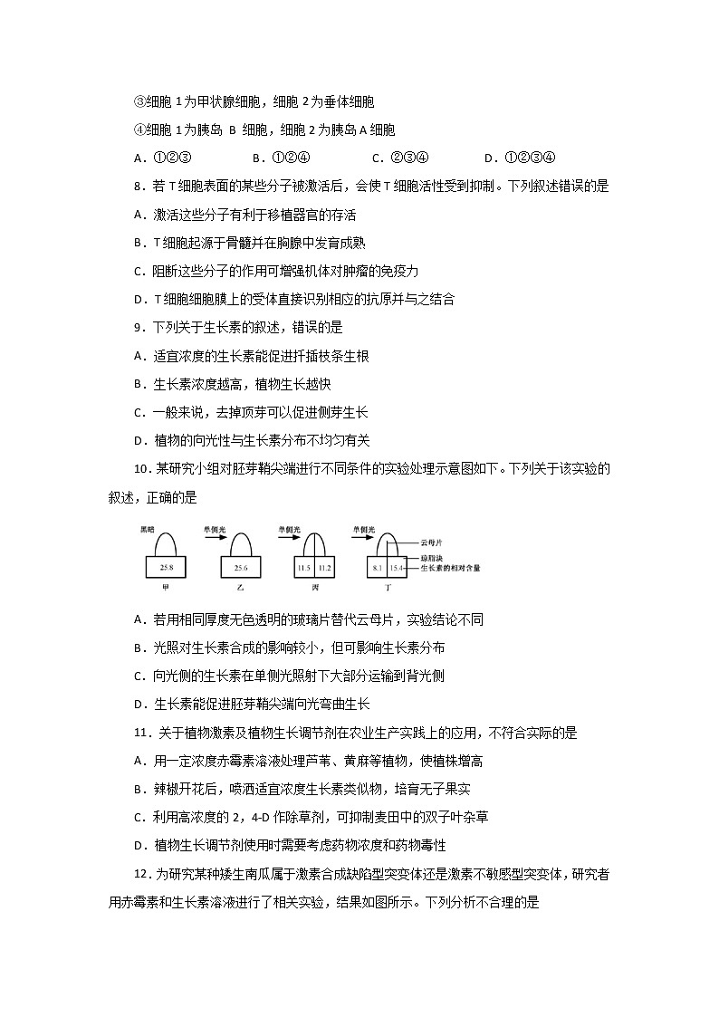 2019-2020学年湖北省名师联盟高二上学期期末考试备考精编金卷生物(B)试题 解析版03