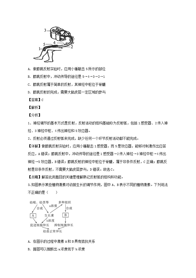 2018-2019學(xué)年遼寧省沈陽市郊聯(lián)體高二上學(xué)期期末考試生物試題 解析版第2頁