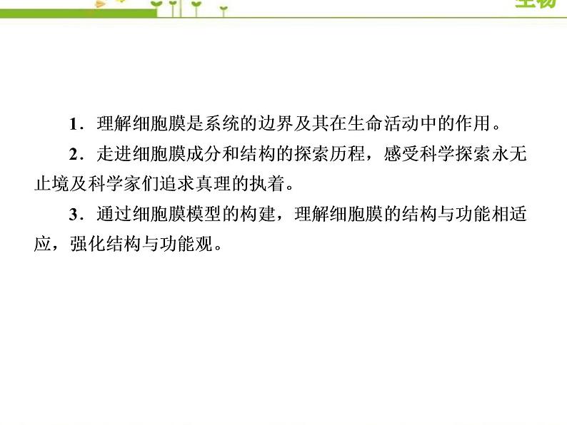 (新)人教版高中生物必修1教学课件:3-1细胞膜的结构和功能04