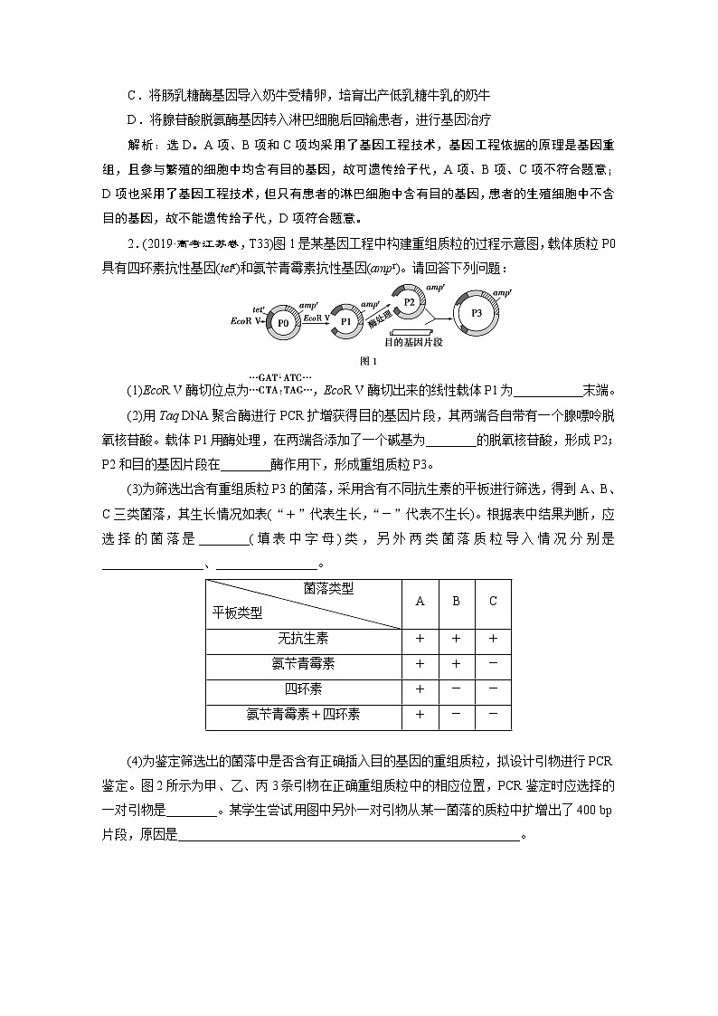 2020江苏高考生物二轮讲义:专题十四 现代生物科技专题03