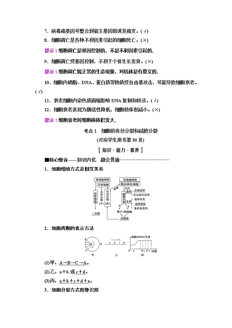 2020新课标高考生物二轮复习教师用书:第1部分专题4 细胞的生命历程03