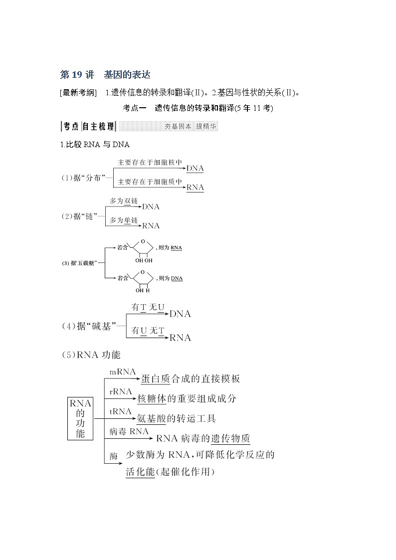 2019创新设计高考生物一轮复习教师用书:必修二第六单元第19讲第1页
