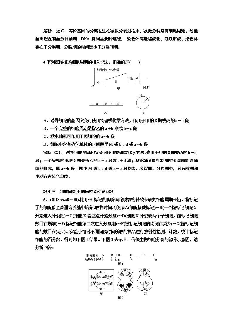2020版高考一轮复习生物江苏专版讲义:必修1 第四单元 第1讲 细胞的增殖03