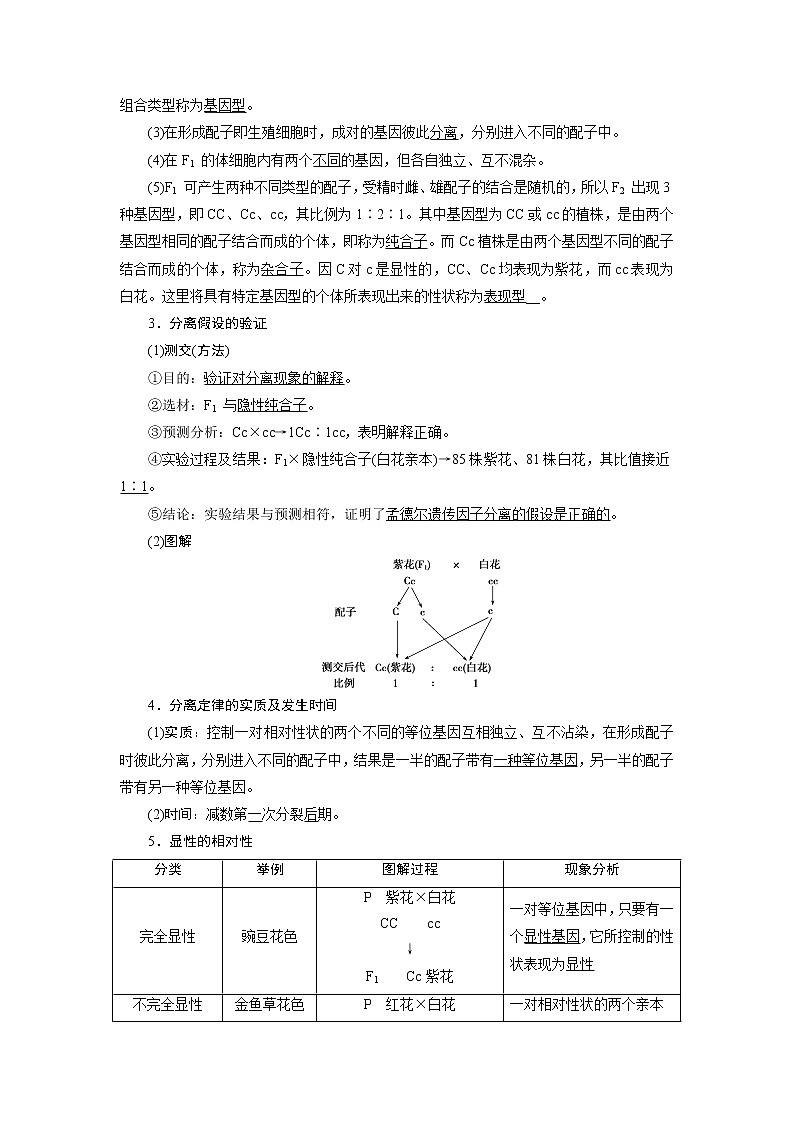 2021版浙江新高考选考生物一轮复习教师用书:第13讲 分离定律第2页