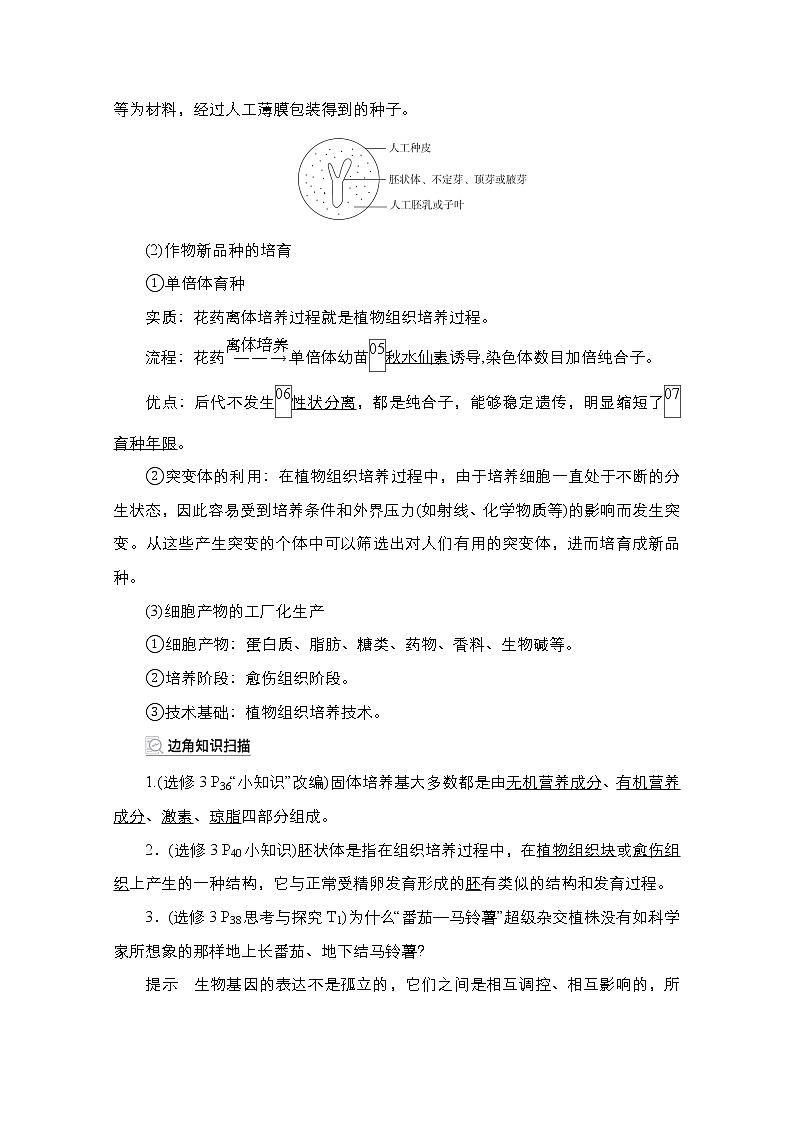 2021届高考生物人教版一轮创新教学案:第10单元第35讲 细胞工程第3页