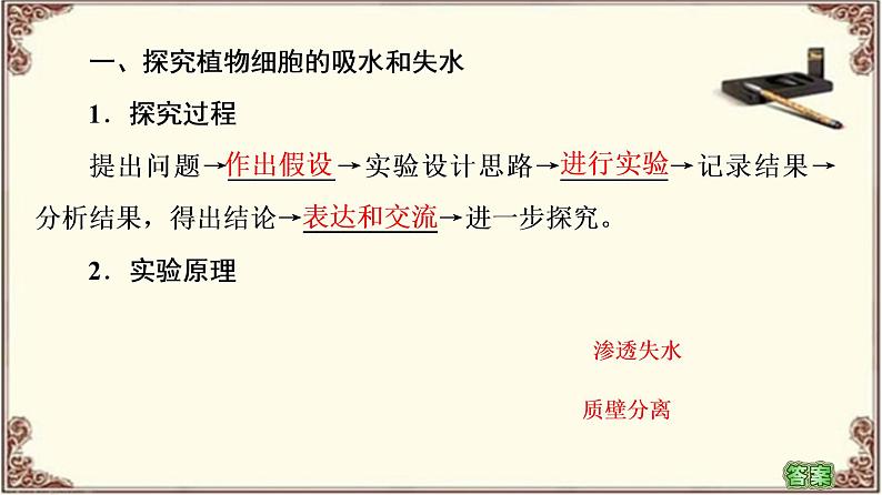 (新)人教版必修1:第4章 第1节 第2课时 探究植物细胞的吸水和失水与被动运输 PPT课件04