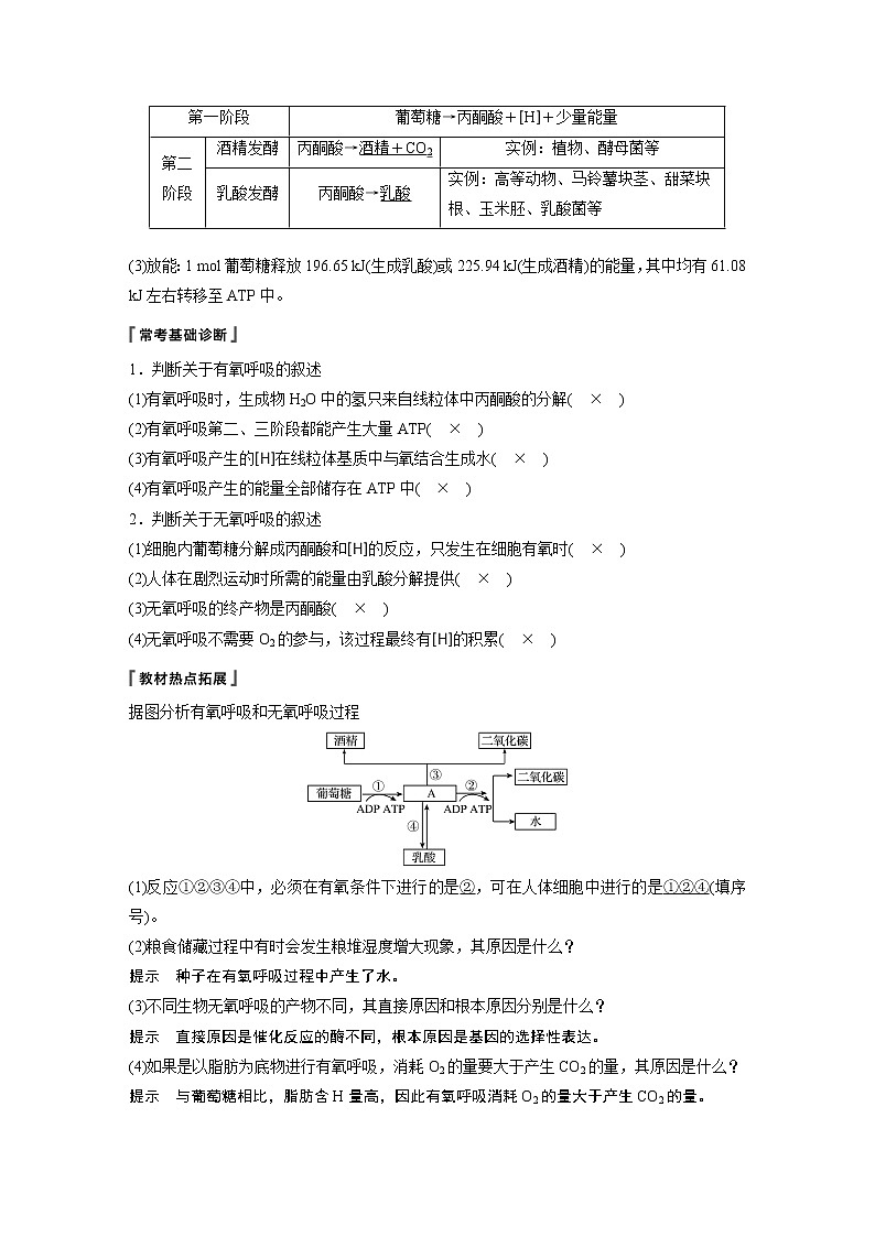 2020版生物新导学大一轮人教通用版讲义:第三单元细胞的能量供应和利用第8讲第2页