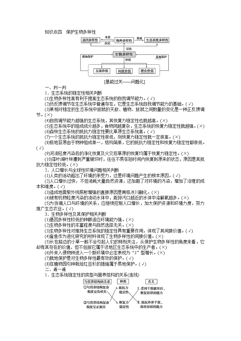 2020版《全程复习方略》高考生物一轮复习课前自主预习案3生态系统的稳定性和生态环境的保护第2页