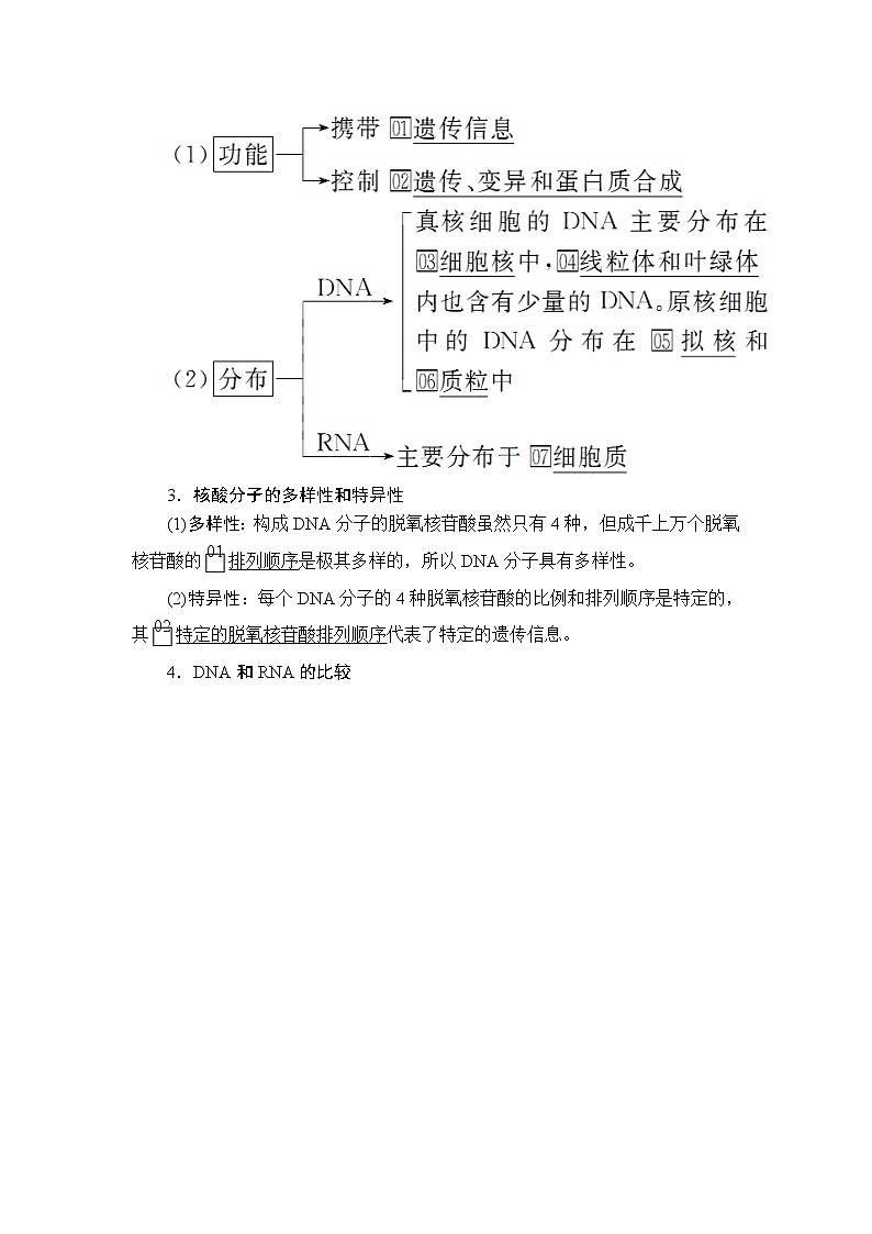 2020年高考生物一轮复习(创新版)文档:必修1第1单元走近细胞及细胞有分子组成第4讲 学案02