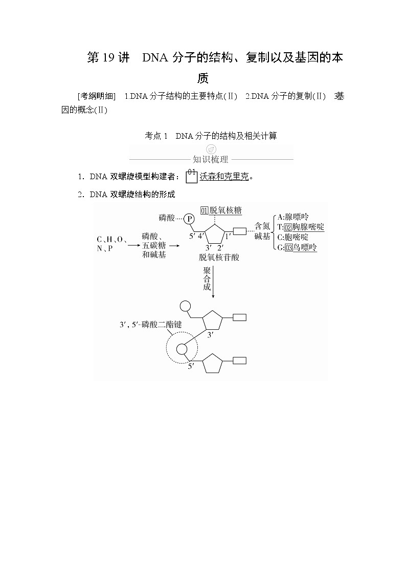2020年高考生物一輪復(fù)習(xí)（創(chuàng)新版）文檔：必修2第6單元遺傳的物質(zhì)基礎(chǔ)第19講第1頁