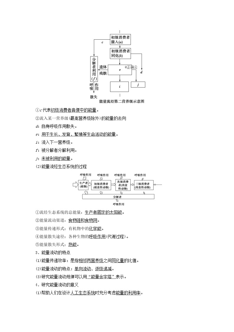 2021届高考生物苏教版一轮复习学案：第9单元生物与环境第4讲生态系统的能量流动和物质循环02