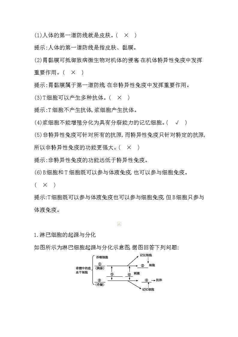 2021高考生物人教版一轮教师用书第八单元第28讲 免疫调节第2页