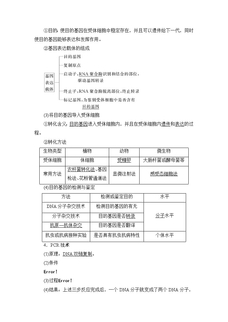 2021版新高考生物培优大一轮复习讲义:原选修1、选修3部分内容第3讲基因工程03