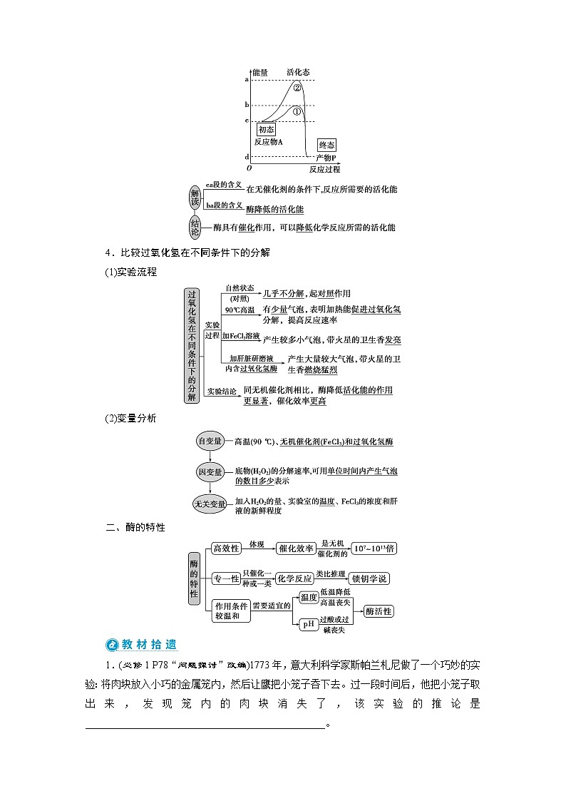 2021版高考生物(人教版)一轮复习学案:第三单元 第8讲 降低化学反应活化能的酶第2页