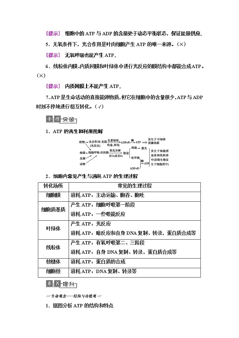 2021版高考生物(苏教版)一轮复习学案:必修1第3单元第1讲 ATP和酶03