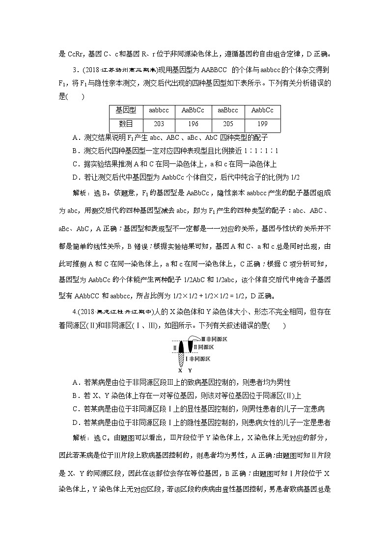 2019年高考生物二轮习题:专题7专题强化训练 Word版含解析第2页