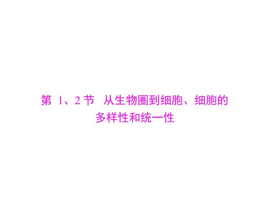 2020年高考生物一輪復習課件：必修1 第1章 第1、2節(jié) 從生物圈到細胞、細胞的多樣性和統(tǒng)一性(含答案)第4頁