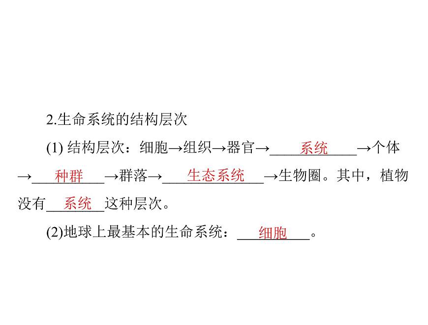 2020年高考生物一輪復習課件：必修1 第1章 第1、2節(jié) 從生物圈到細胞、細胞的多樣性和統(tǒng)一性(含答案)第6頁