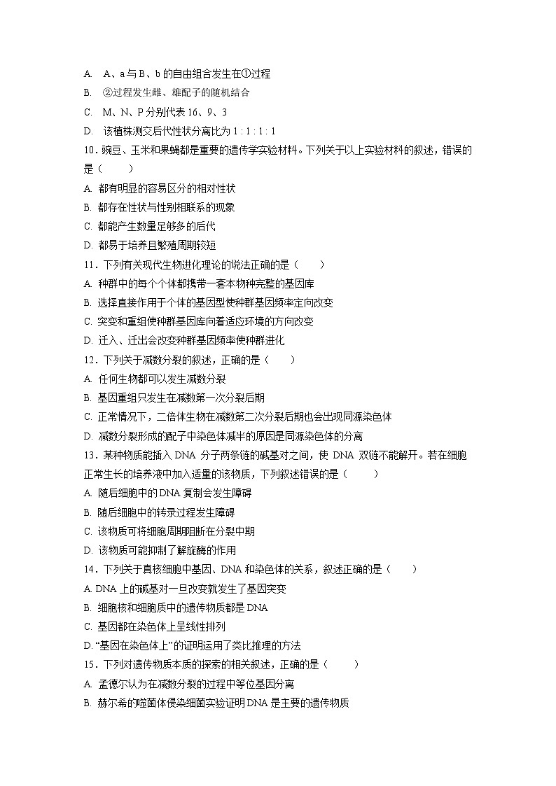 【生物】湖北省荆州中学、宜昌一中等“七校考试联盟”2018-2019学年高二上学期期中考试试题03