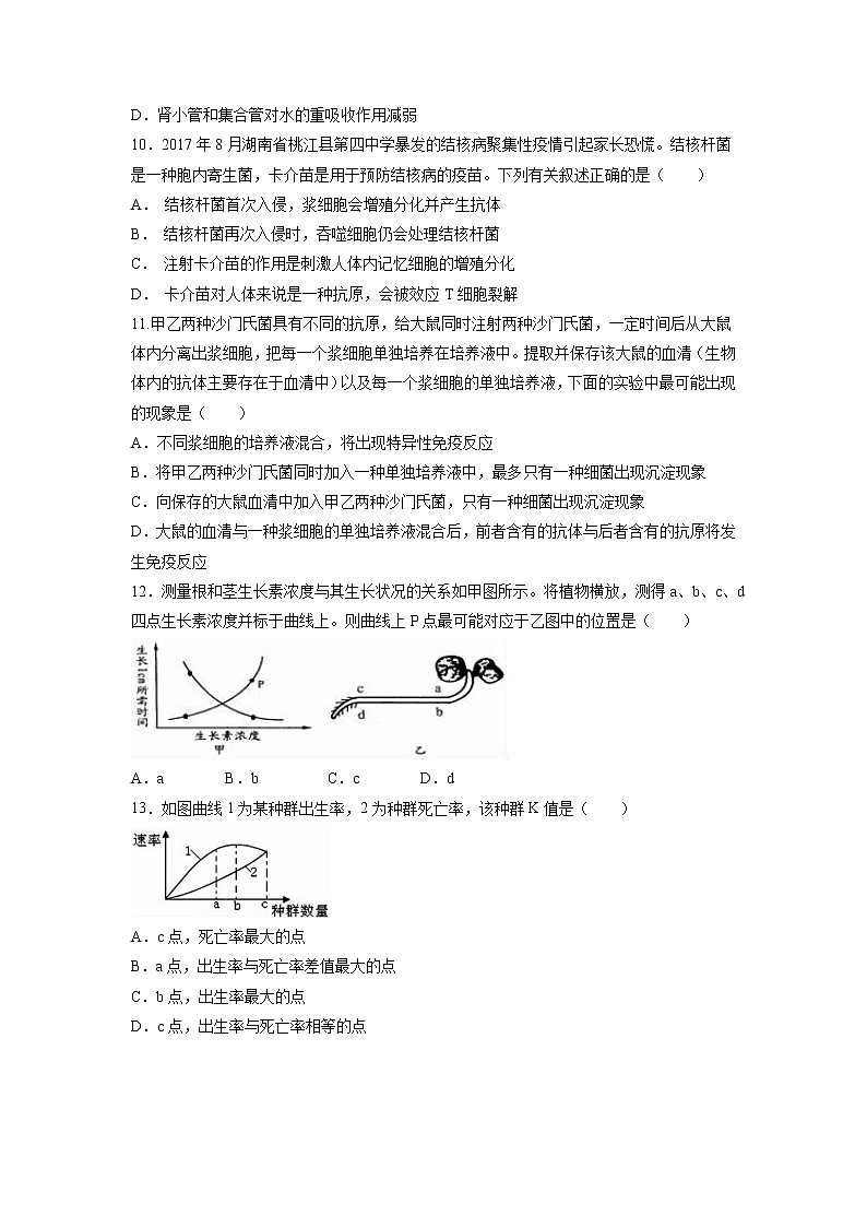 【生物】江苏省七校联盟2018-2019学年高二上学期期中联考试题(选修)第3页