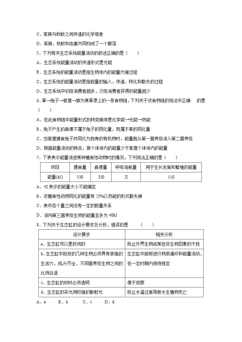 【生物】内蒙古杭锦后旗奋斗中学2018-2019学年高二下学期第一次月考试题02