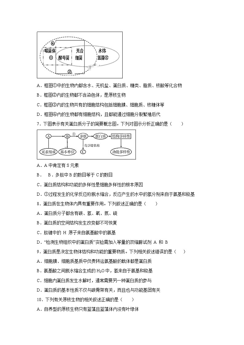 【生物】河北省曲阳县一中2018-2019学年高二下学期3月月考试卷02