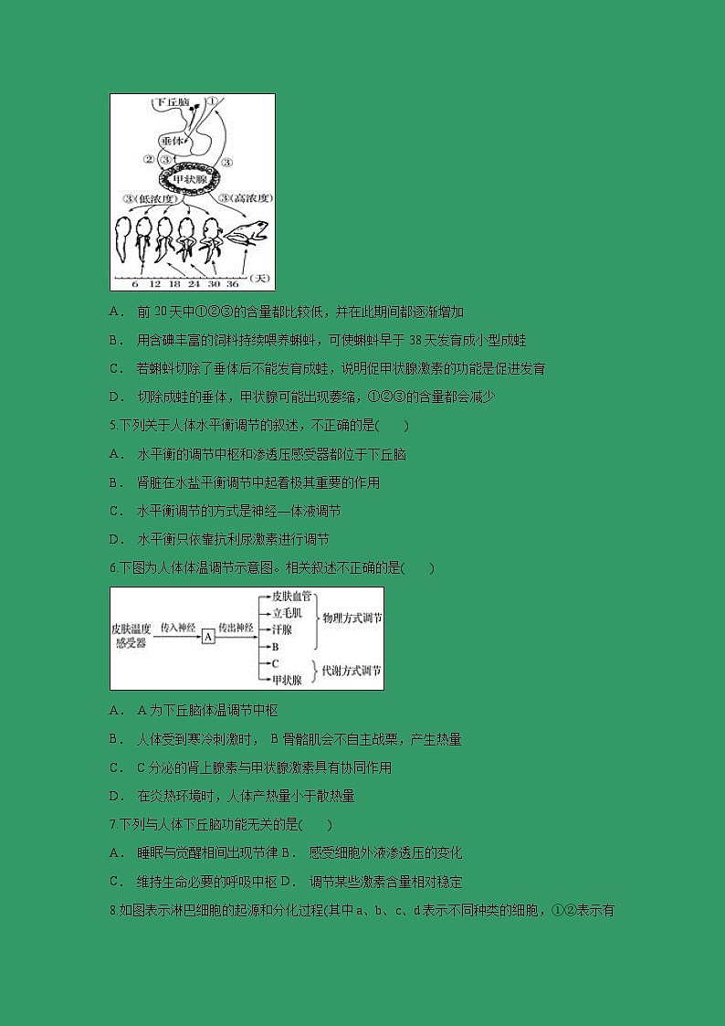 【生物】云南省昭通威信县第一中学2018-2019学年高二上学期12月月考试题(解析版)02