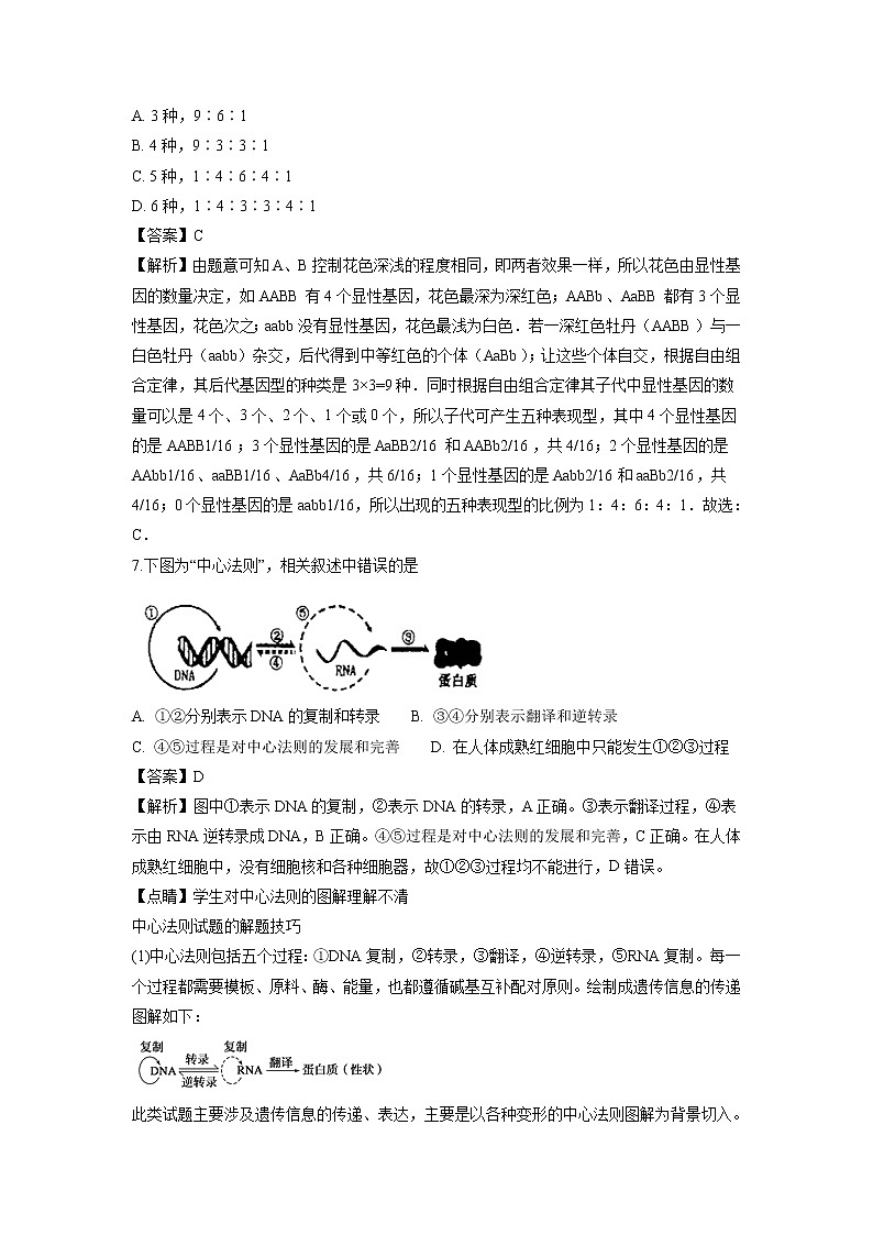 【生物】湖南省衡阳市第一中学2018-2019学年高二上学期第一次月考试题(解析版)03
