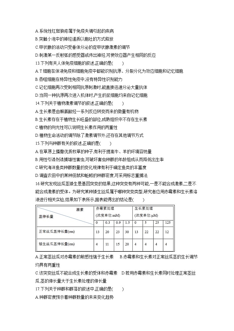 【生物】广西贵港市覃塘高级中学2018-2019学年高二上学期10月月考试题03