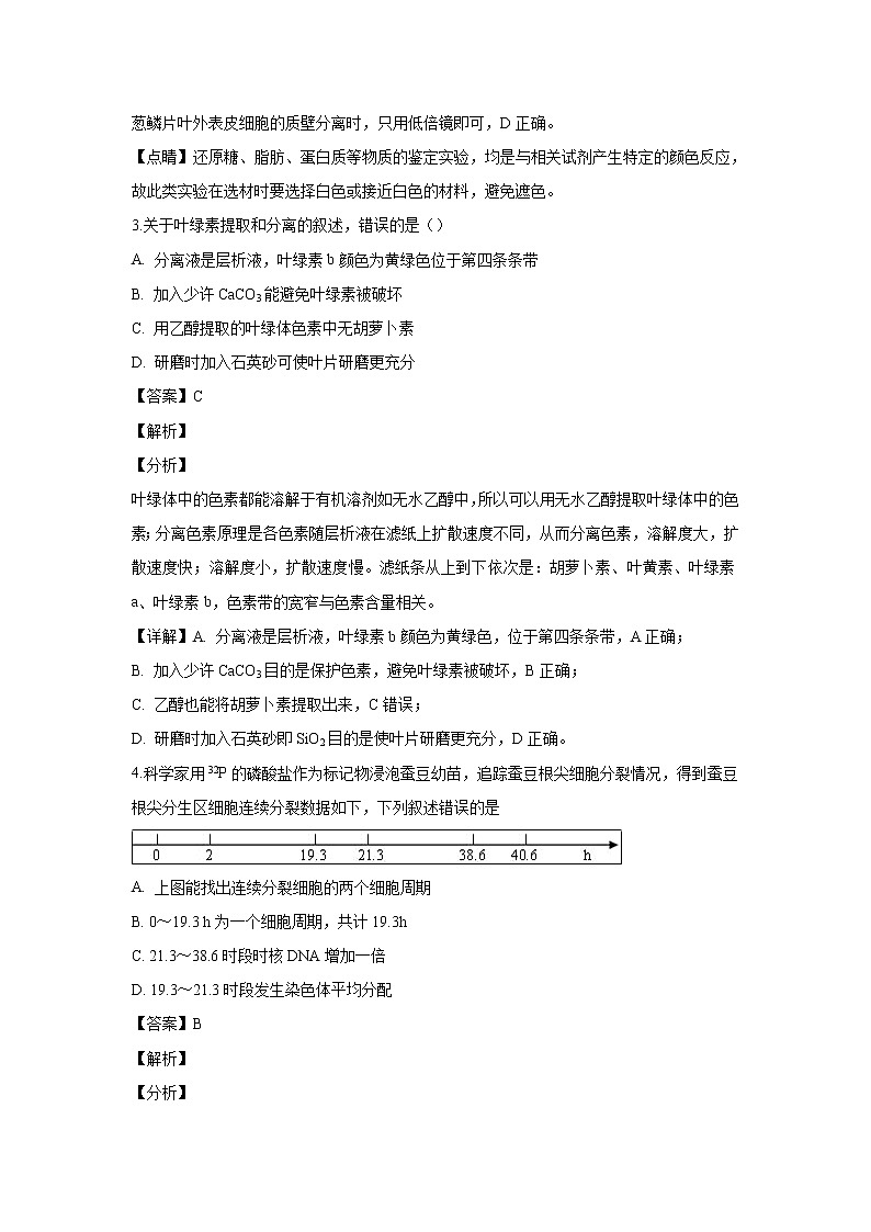【生物】四川省成都市外国语学校2018-2019学年高二下学期入学考试试题 (解析版)第2页