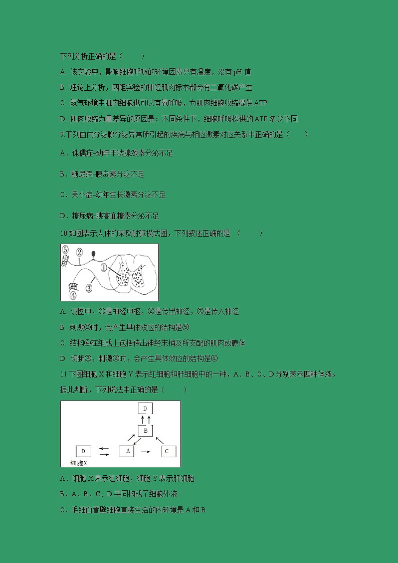 【生物】安徽省定远县民族中学2018-2019学年高二上学期第三次质量测试试题第3页