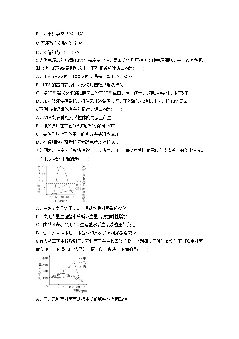 【生物】北京市昌平区新学道临川学校2019-2020学年高二上学期期中考试试题02