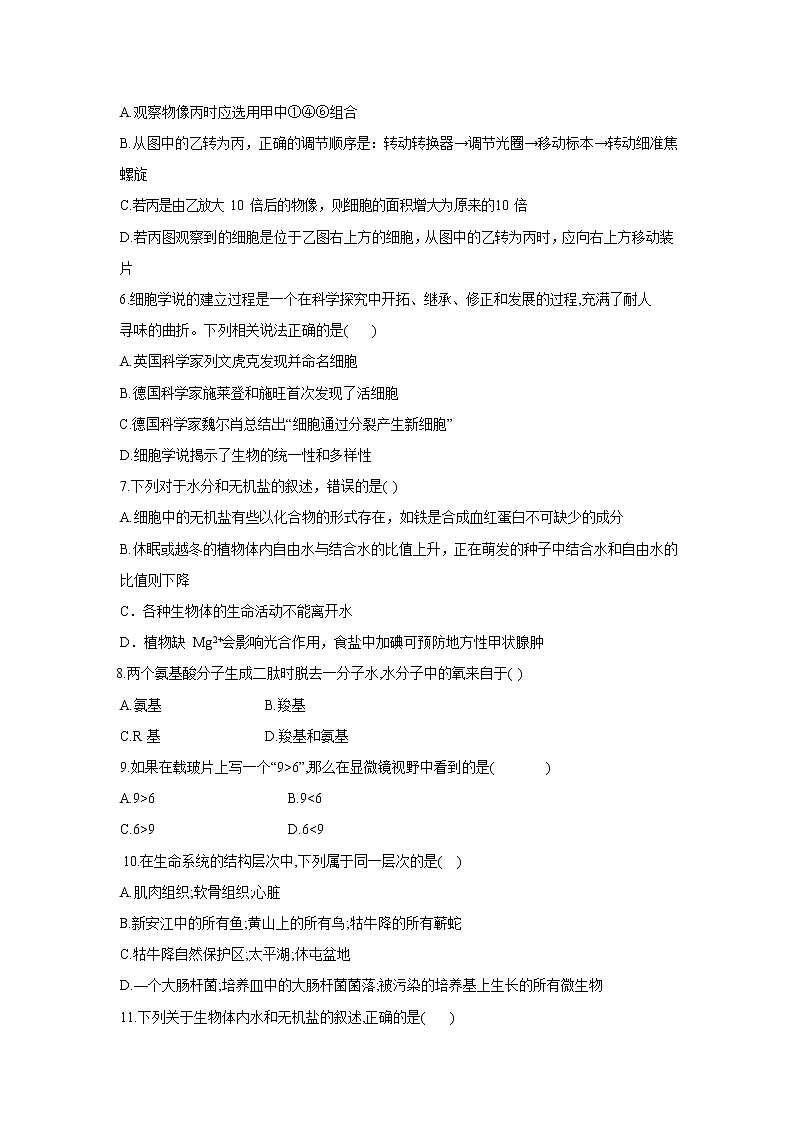 【生物】新疆石河子第二中学2019-2020学年高二上学期第二次月考试卷(解析版)02