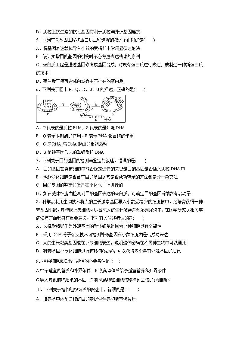 【生物】河北省唐山市开滦第二中学2019-2020学年高二上学期第二次月考试题02