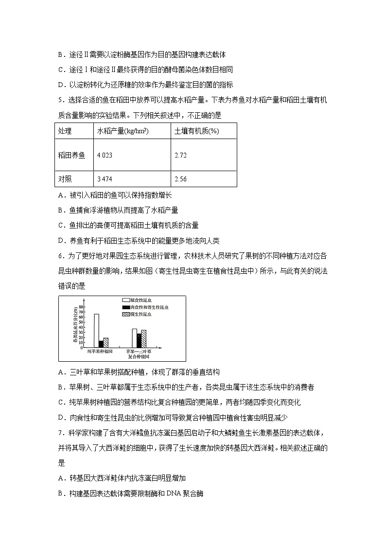 【生物】河北省大名县第一中学2019-2020学年高二12月月考试题(清北组)02