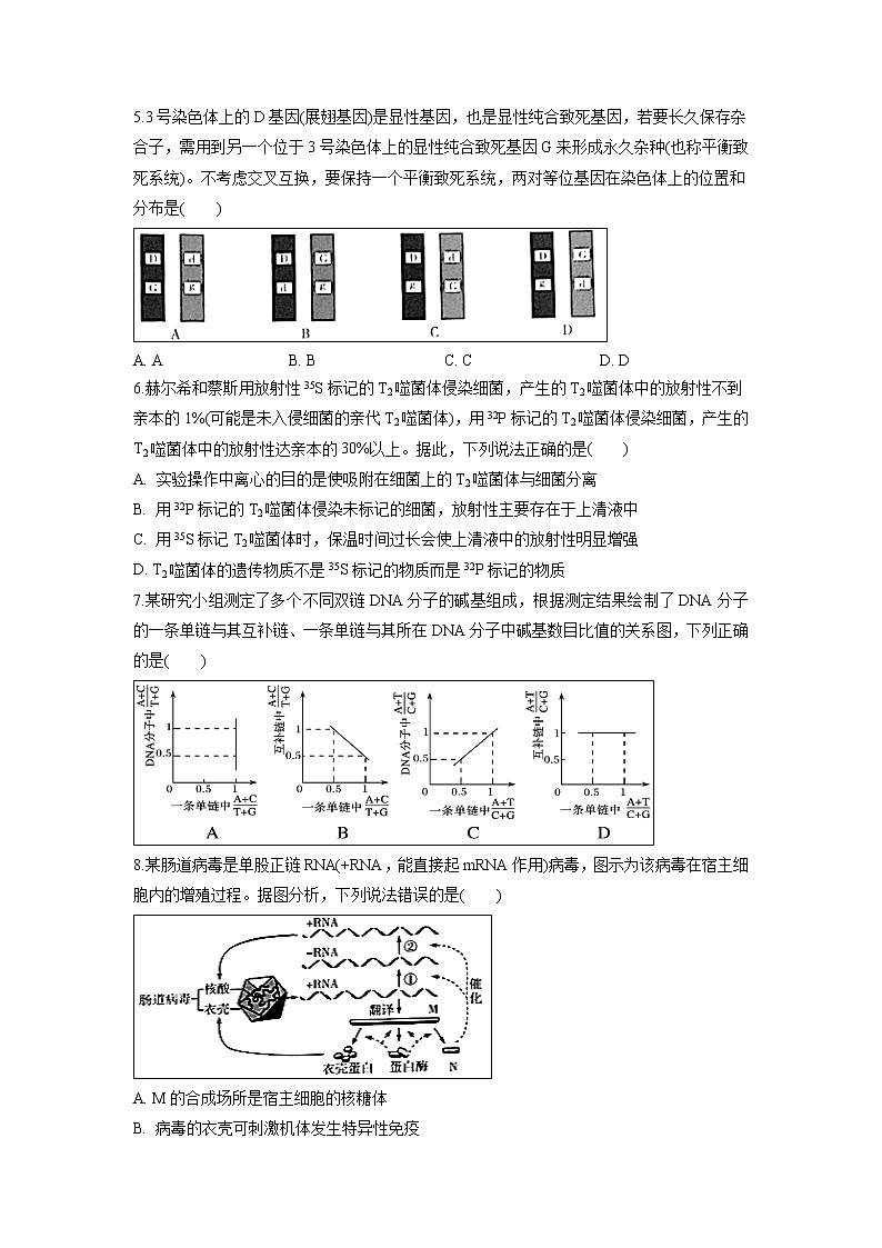 【生物】河南省林州市第一中学2019-2020学年高二上学期入学考试试题02