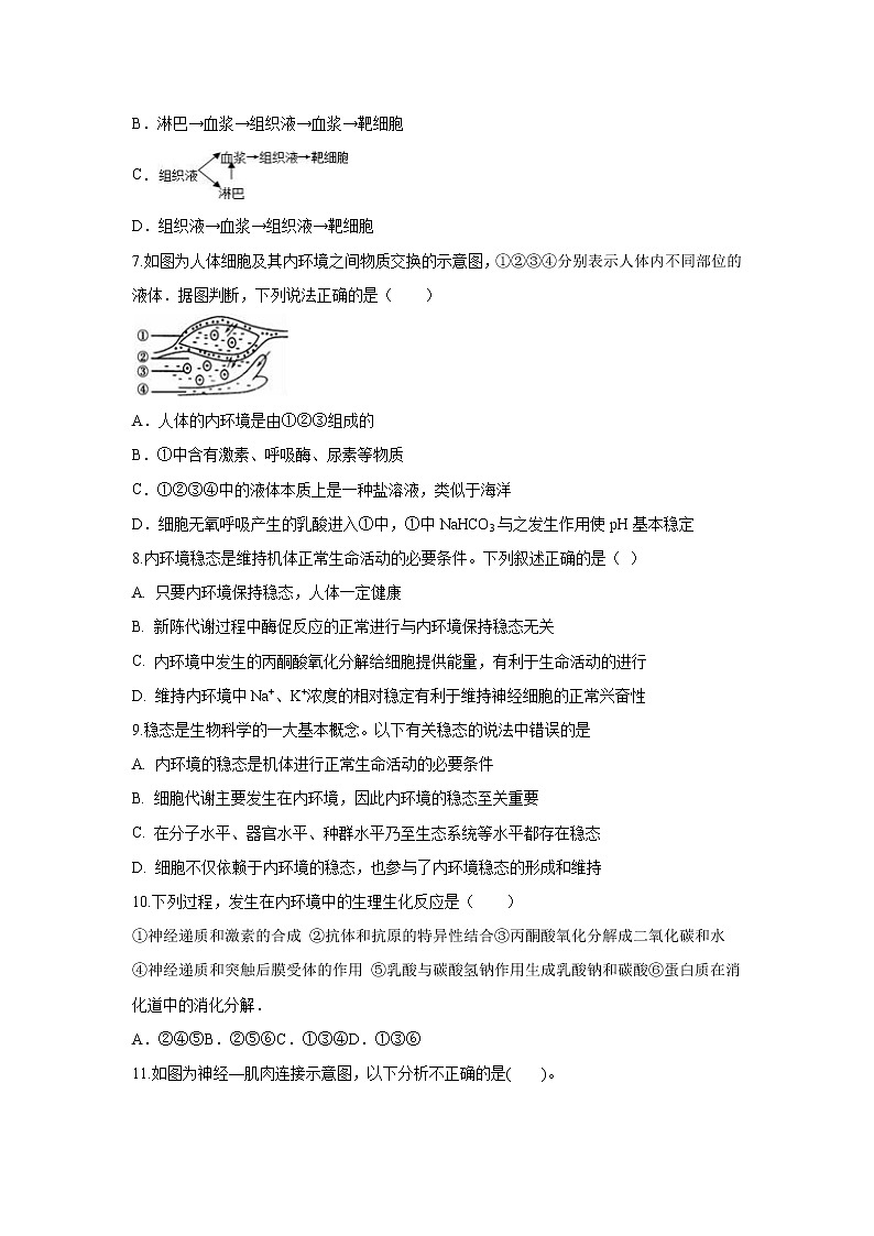 【生物】辽宁省凌源市联合校2020-2021学年高二上学期第一次月考试卷第2页
