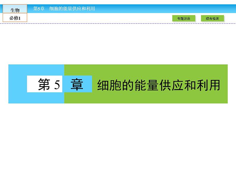 (人教版)高中生物必修一:第5章-全章章末高效整合精讲课件(共22 张PPT)01