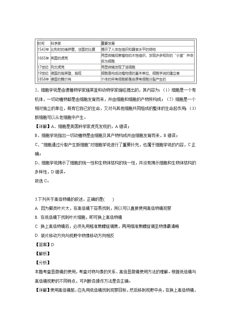 【生物】黑龙江省哈尔滨市三中2018-2019学年高二下学期期末考试试题(解析版)02