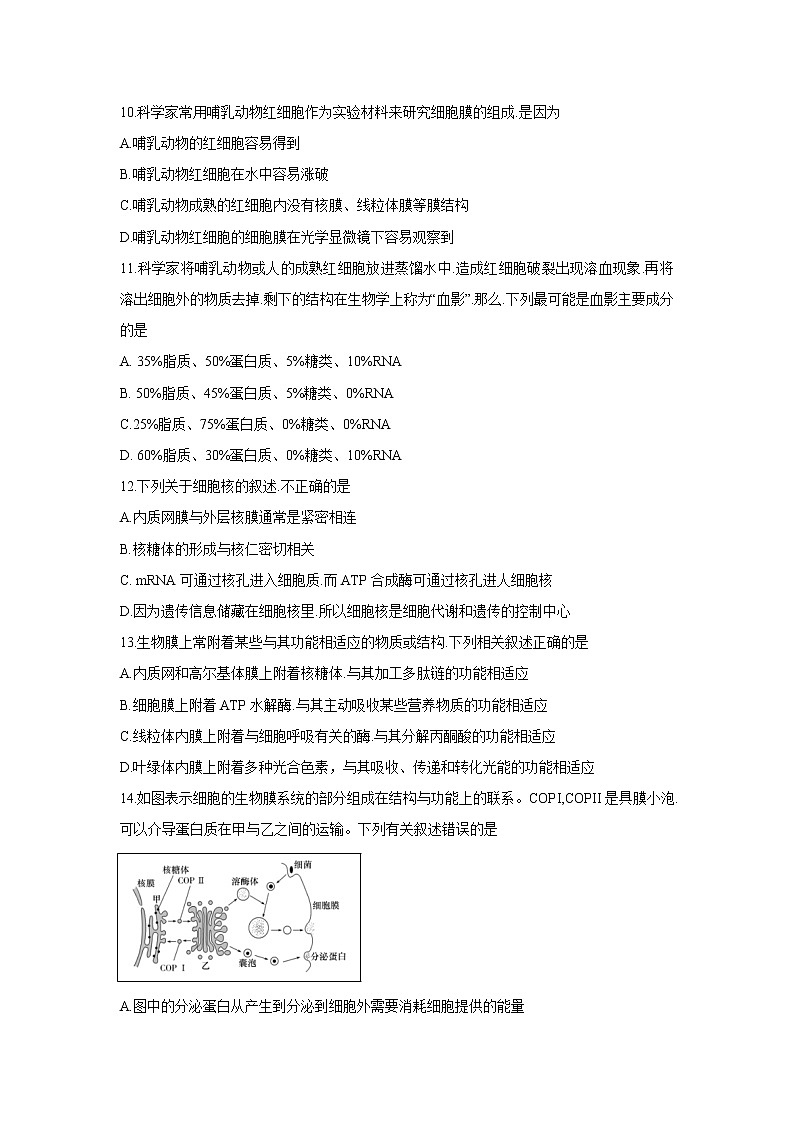 【生物】湖南省长郡中学2018-2019学年高二下学期期末考试试题03